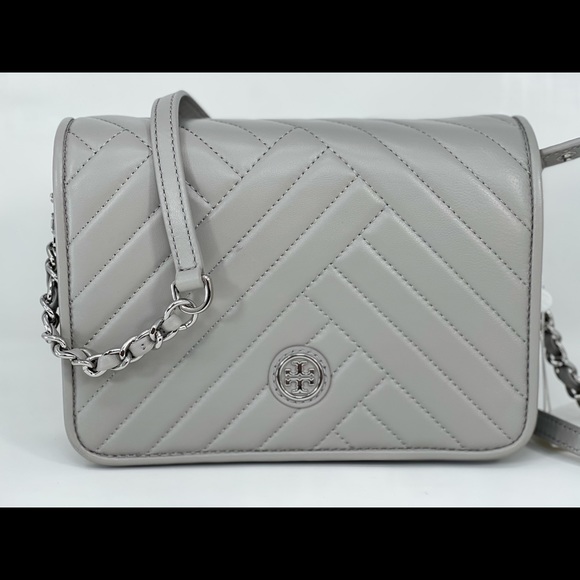 NEW Tory Burch Grey Alexa Combo Crossbody $428 - Picture 1 of 8
